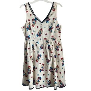 Ariel Nautical Rockabilly Dress Little Mermaid Old School Tattoo junior szXL NWT